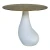 Revelation Modern White and Satin Brass Ghost Accent Table