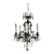 Myran Allan Luxury Lighting Italian Sand-Cast Bronze and Czech Crystal Chandelier