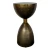 Revelation Modern Aged Brass Hourglass Coup Side Table