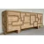Revelation Modern Brutalist Style Cerused Oak Parcel Sideboard