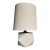 Mod White Marble Geometric a Cut Above Table Lamp