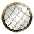 Modern Convex Brass Cage Wall Mirror