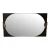 Arteriors Modern Brass and Wood Envy Wall Mirror