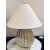 Organic Modern Matte White Wavy Porcelain Javary Table Lamp