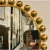 Modern Gold Ball Round Wall Mirror