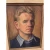 Vintage Portrait of a Man in Blue by Richard Schmueckle