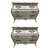 Hooker Traditional Antique Silver Sanctuary Nightstands Pair