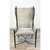 Global Views Modern Hair on Hide Iron Wingback Chair