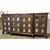 Currey & Co. Modern Antique Mirror and Walnut Finished Four Drawer Console Table