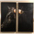 Modern Custom Framed Black Longhorn Giclee on Canvas Diptych