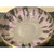 Modern Small Lavender and Sage Enameled Soft Brass Finished Hammered Metal Decorative Bowl