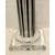 Italian Black and Clear Crystal Column Table Lamp
