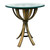 Organic Modern Distressed Wood Side Table With Glass Top