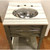 Ambella Home Modern Gray Wood and Marble Spindle Sink/Vanity