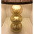 Modern Gold Dust Triple Gourd Glass Table Lamp With Pleated Shade