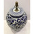 Transitional Blue and White Floral Print Ginger Jar Table Lamp