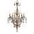Currey and Co. Transitional Carved Wood and Iron Graycliff Chandelier