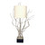 John Richard Modern Silver Finished Metal Sapling Table Lamp