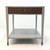 Drexel Heritage Modern Lattice Cut Gray Wood End Table/Nightstand