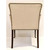 Global Views Transitional Tufted Cream Leather Lounge Chair