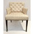 Global Views Transitional Tufted Cream Leather Lounge Chair