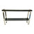 Modern Lacquered Espresso Wood and Chrome Finished Console Table