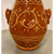 Transitional Italian Sienna and Yellow Pottery Jar With Handles.