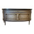 Vintage Transitional Gray and Beige Marbleized Demi-Lune Sideboard
