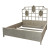 Jonathan Charles Organic Modern Gray Wood Caned Trellis King Bed Frame