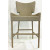 Barbara Barry for Baker / McGuire Modern Gray Woven Resin Outdoor Key Bar Stool