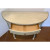 Jonathan Charles Modern Gothic Gray Painted Demi Lune Console Table