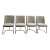 Modern Gray and Chrome Dining Chairs Set of 4