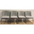 Modern Gray and Chrome Dining Chairs Set of 4