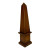 Theodore Alexander Transitional Embossed Brown Leather Obelisk