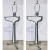 Baker Modern Silver Finished Larimar Table Lamps Pair