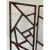 Arteriors Mid-Century Modern Style Carved Geometric Walnut Finished Wood Maddock Screen