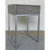Modern Gray Faux Shagreen Side Table
