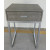 Modern Gray Faux Shagreen Side Table