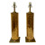Currey & Co. Modern Gold Botanical Table Lamps Pair