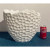 Studio a Home Modern Geometric Matte White Short Grid Vase
