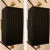 Baker Black Pleated Shade Lyre Sconces Pair