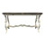Transitional White and Gray Wood Flip Top Console Table