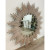 Currey & Co. Organic Modern Rustic Taupe Washed Spindle Starburst Wall Mirror