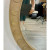 Currey Modern Wood and Gold Round Wall Mirror Prototype