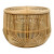 Organic Modern Natural Rattan Drum Side Table