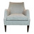 Hickory Chair Modern Gray and Beige Abstract Lounge Chair
