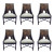 Barbara Barry for Baker / McGuire Organic Modern Caned Dark Tobacco Dining Chairs Set of Six