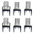 Drexel Heritage Modern Dark Walnut Slat Back Essence Dining Chairs Set of 6