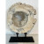 Currey & Company Organic Modern Rustic Whitewashed Teak Ring on Stand Sculpture