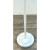 Modern White Hammered Metal Two Ring Floor Lamp
